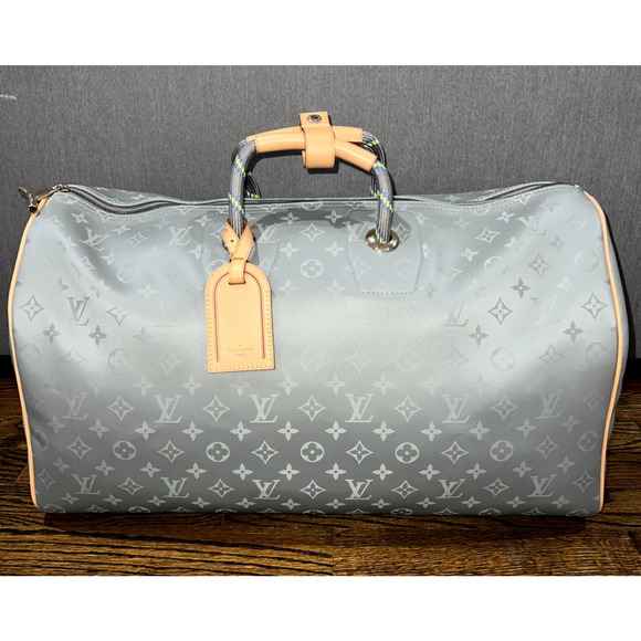 Louis Vuitton Keepall Bandouliere 50 Titanium Grey Duffle Weekend Travel Bag - Picture 2 of 12